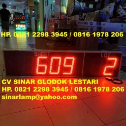 Electronic Production Scoreboard atau Display Counter Produksi SHEET and LOT